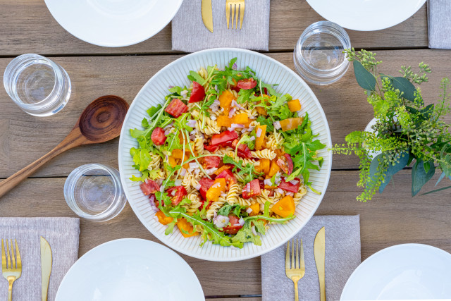 Arugula Lentil Pasta Salad